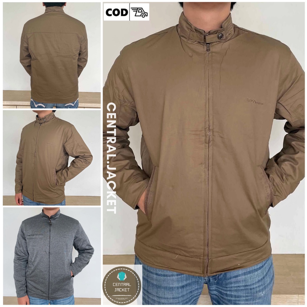 JAKET EBOSS CLASSIC IMPORT PRIA BOLAK BALIK - JAKET ORIGINAL - JAKET PRIA FORMAL KERAH SHANGHAI