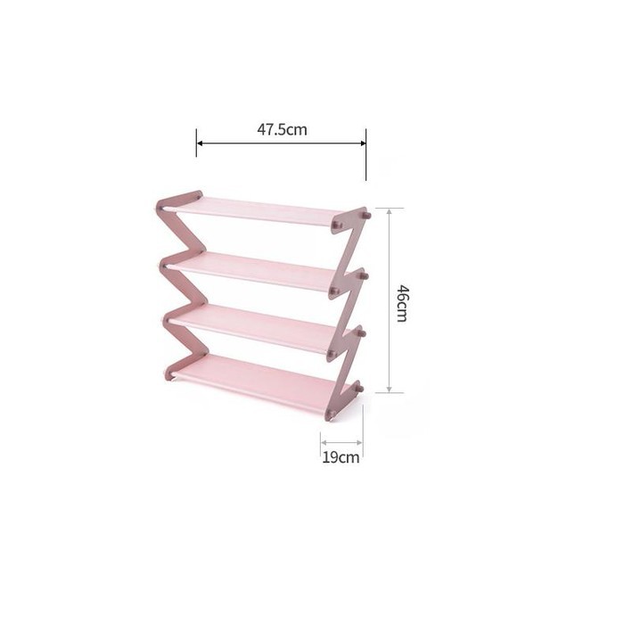 RAK SEPATU ZIGZAG 4 SUSUN - RACK BUKU, SERBA GUNA