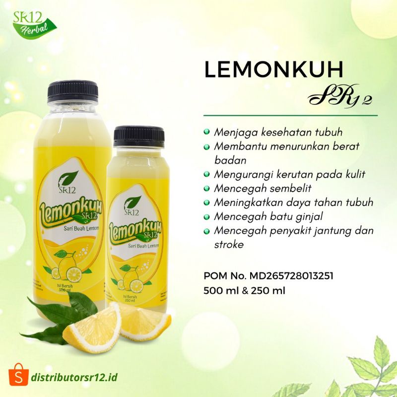 

LEMONKUH SR12/SARI LEMON BUAH ASLI /DAYA TAHAN TUBUH