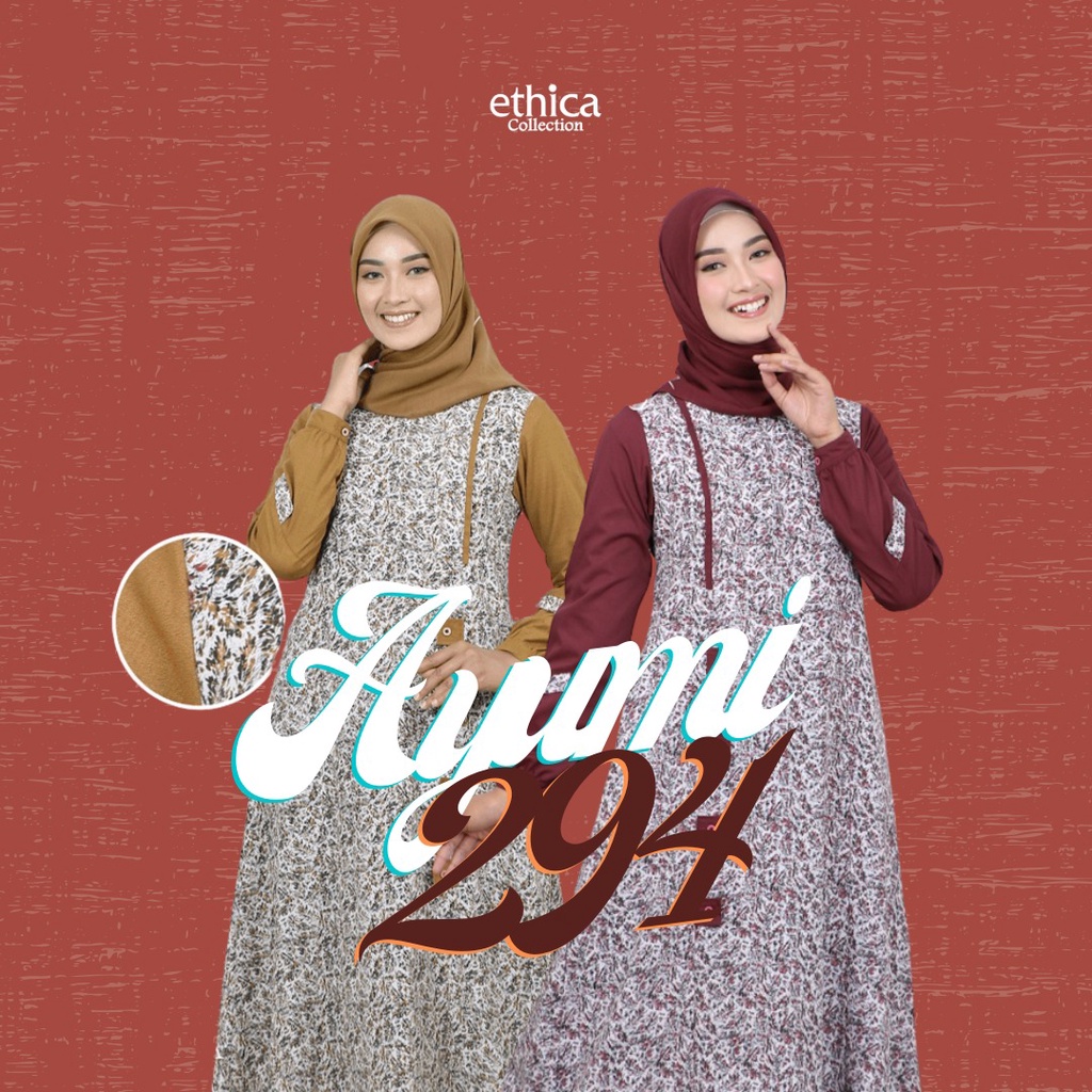 GAMIS ETHICA AYUMI 294 GARNET RED OAK BUFF TERBARU