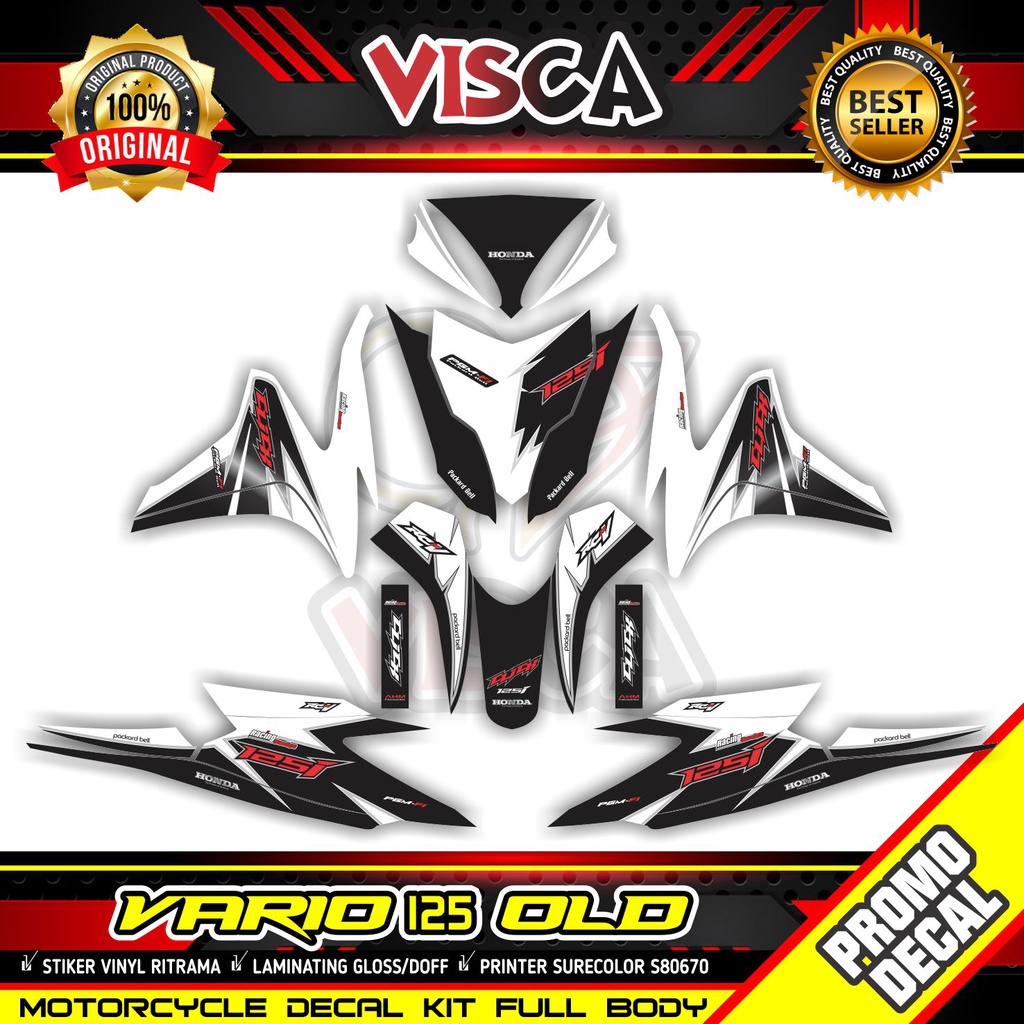 Decal Vario 125 Old Full Body Stiker Vario 125 Old Keren Full Body Striping Vario 125 Old Full Body 