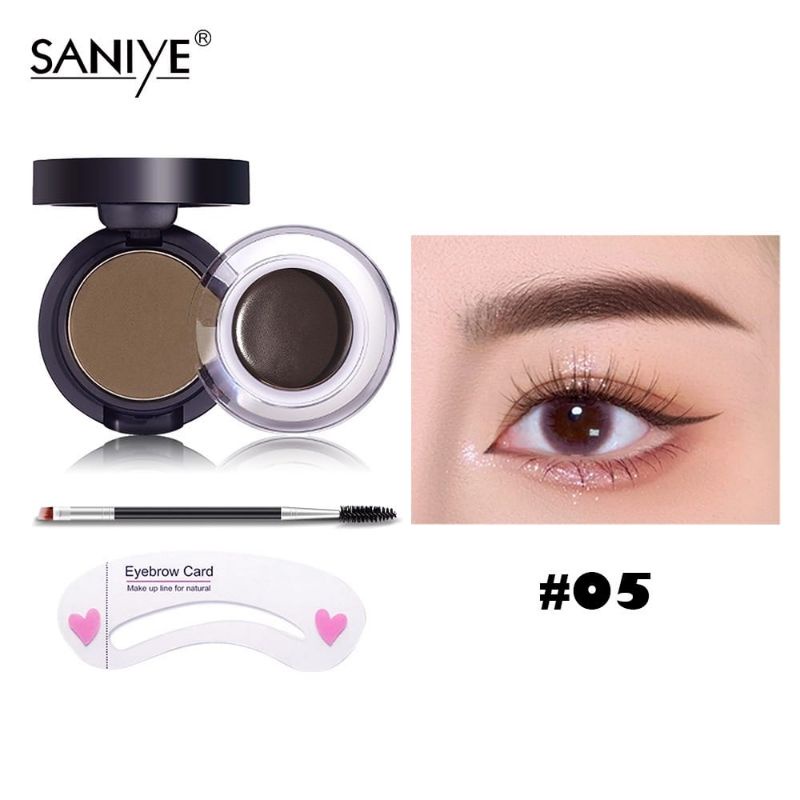 Medan Termurah Gel eyebrow waterproof long stay saniye Cream &amp; powder eyebrow gel alis krem alis bubuk alis