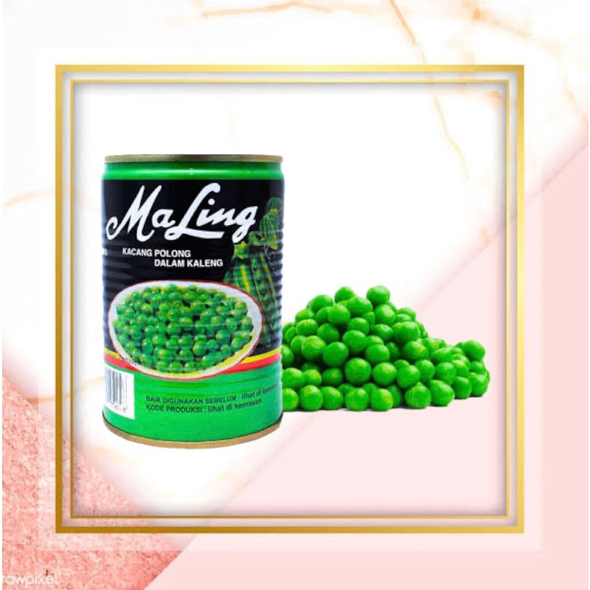 

Kacang polong kaleng/ kacang polong maling/ Cannes green peas 397gr