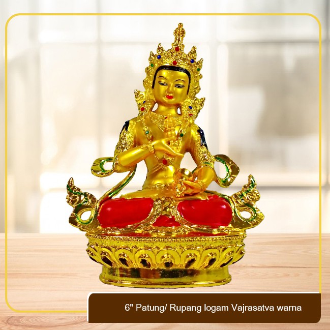 Patung Rupang Arca logam  Vajrasatva warna 6"