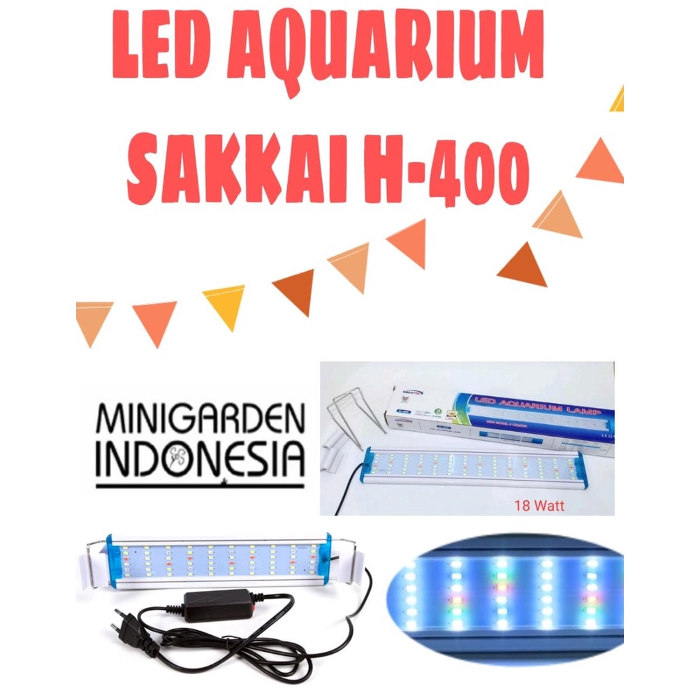 SAKKAI PRO H-400 18W 40CM LAMPU LED AQUARIUM TOP AQUASCAPE GANTUNG