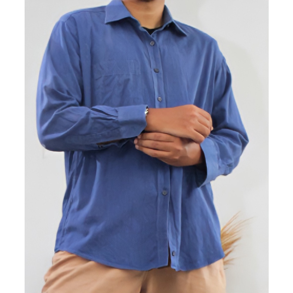 Henry Adams Long Sleeve Blue Shirt