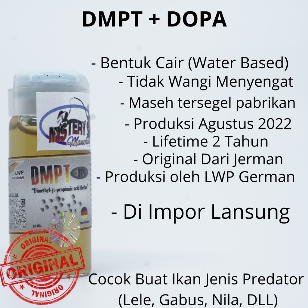 Vanili Jerman Cair/ DMPT Cair/ Attractant Khusus Predator, Nila, Gabus, Lele, / Umpan Ikan Predator/
