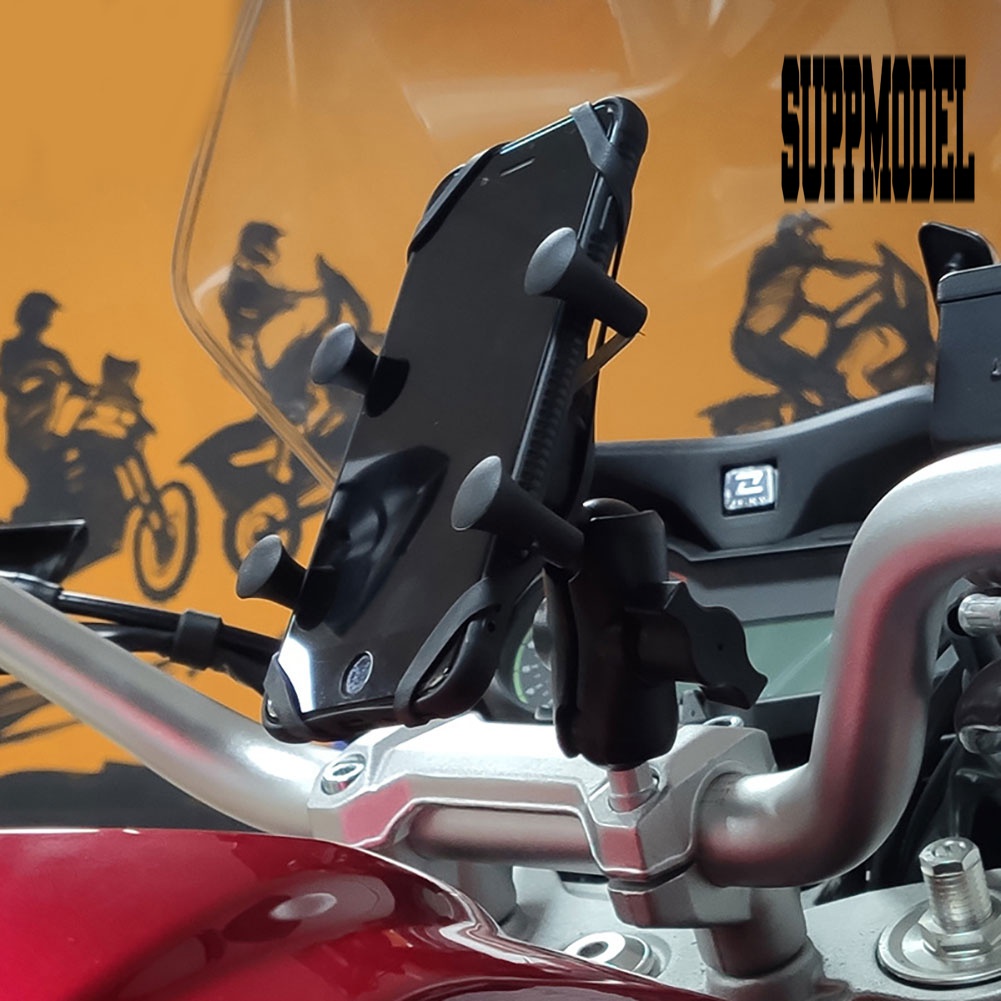 &lt; Car Holder &gt; Klem Bola Mount Stang Motor / Skuter Dengan Sekrup M8