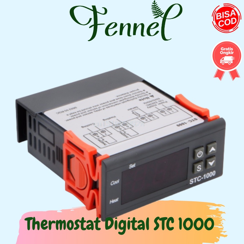 Thermostat Digital Pengontrol Suhu Panas Dingin Dengan Sensor STC 1000