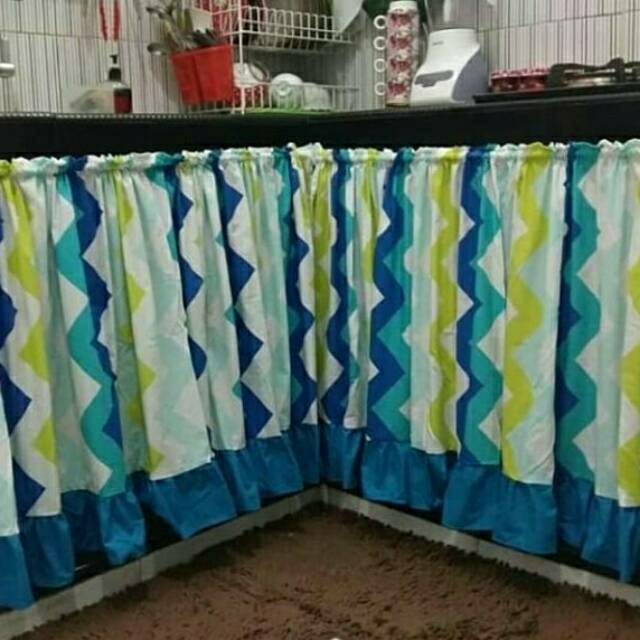 gorden kolong meja dapur poni bawah