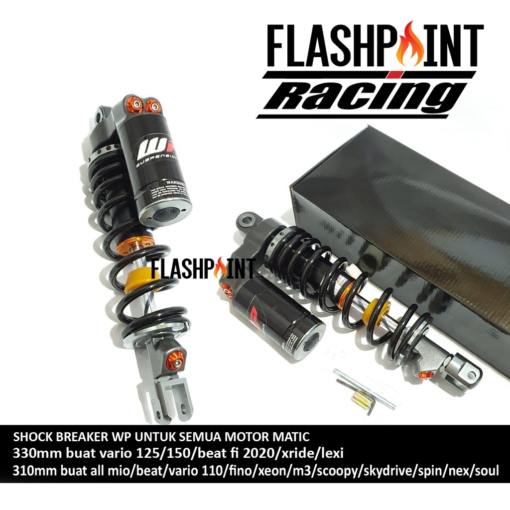 SHOCK SHOCKBREAKER WP TABUNG 310 330 mm MIO BEAT VARIO SCOOPY GENIO SPIN NEX SKYDRIVE FINO XEON SOUL