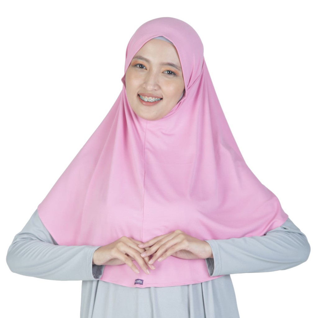 Jilbab instan Bergo Zaria Sabelya-Pink Baby
