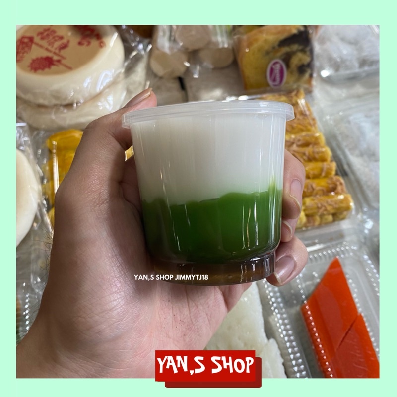 

Kue Jongkong Pandan Bangka Gula Merah Cup 150ml Halal Kue Medan Acu