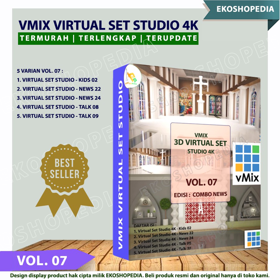 VMIX 3D VIRTUAL SET HD 4K - COMBO NEWS [VOL. 07]