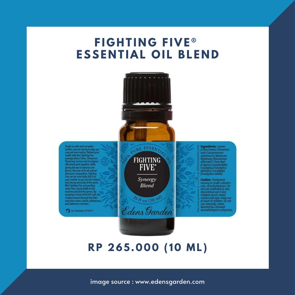 Edens Garden Fighting Five Essential Oil Blend 10ml Made In Usa Shopee Indonesia