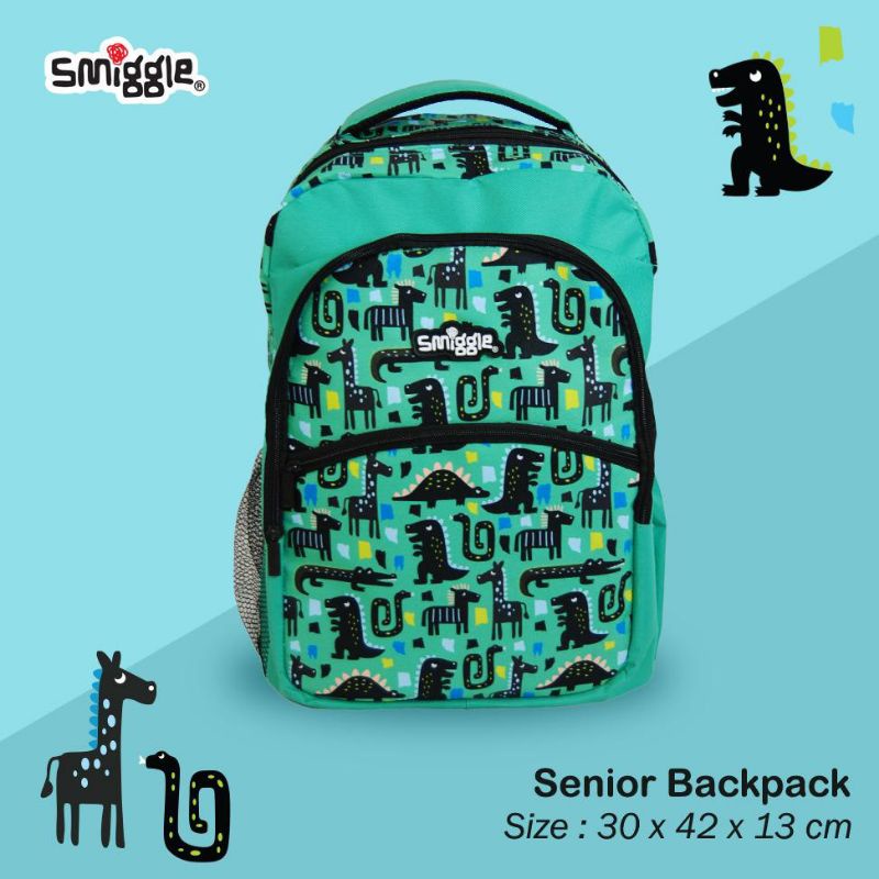 Smiggle Dino green /Tas ransel smiggle/Tas smiggle