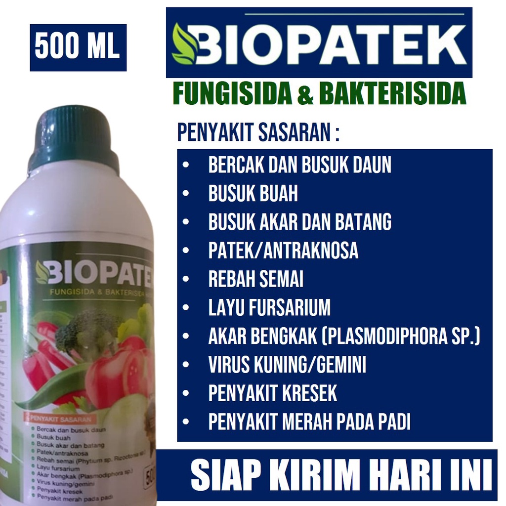 [NEW] BIOPATEK 500 ML Obat Hama Patek Cabe, Busuk Akar, Batang dan Buah Cabe - Pupuk Semprot Atasi H