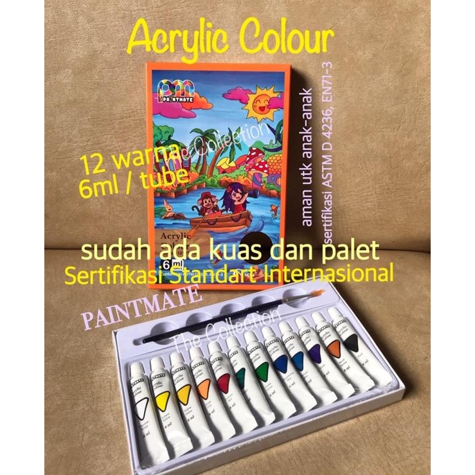 

TERBARU ATK0656PM 6ml Acrylic Cat 12 warna Paintmate 1212TP06 akrilik impasto/CAT AKRILIK SET/CAT AKRILIK SET 24 WARNA/CAT AKRILIK PASTEL/CAT AIR/CAT AIR LUKIS SET/CAT AIR GIOTTO/KUAS LUKIS 1 SET/KUAS LUKIS KECIL/KUAS LUKIS LENGKAP/KANVAS LUKIS/KANVAS