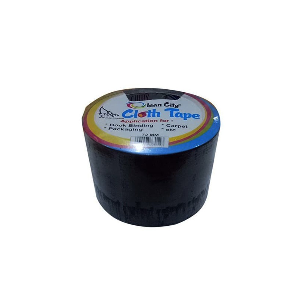 

Cloth Tape / Lakban Kain Olean City 3" (72 MM X 10 M) Black