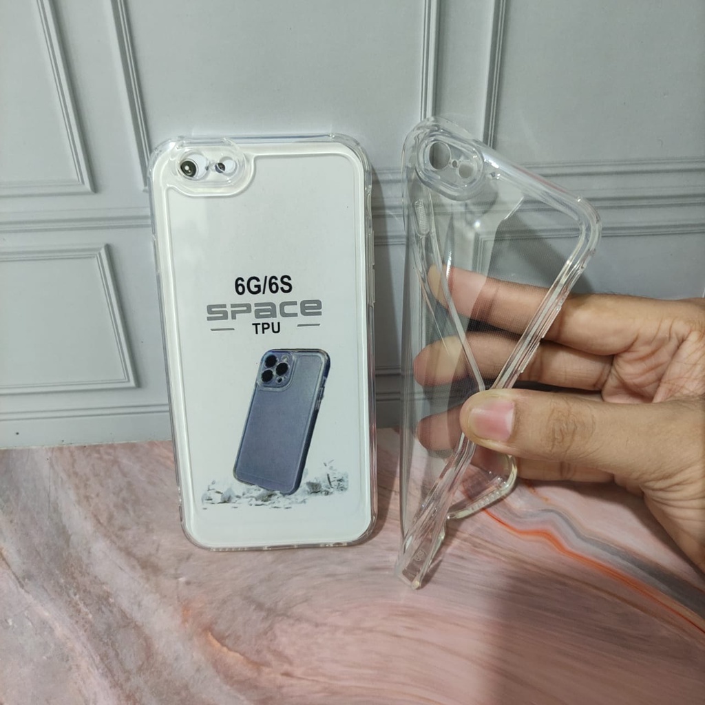 SoftCase For IP 6 7 8 6 Plus 7 Plus 8 Plus Case Bening Clear SPACE TPU Jelly White_Cell