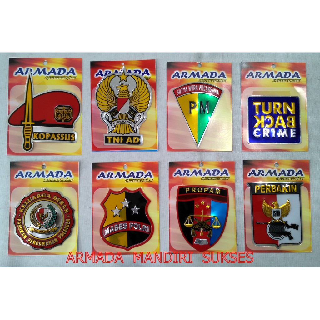 Sticker PVC Logo Kesatuan - Stiker Emblem PVC Logo Kesatuan