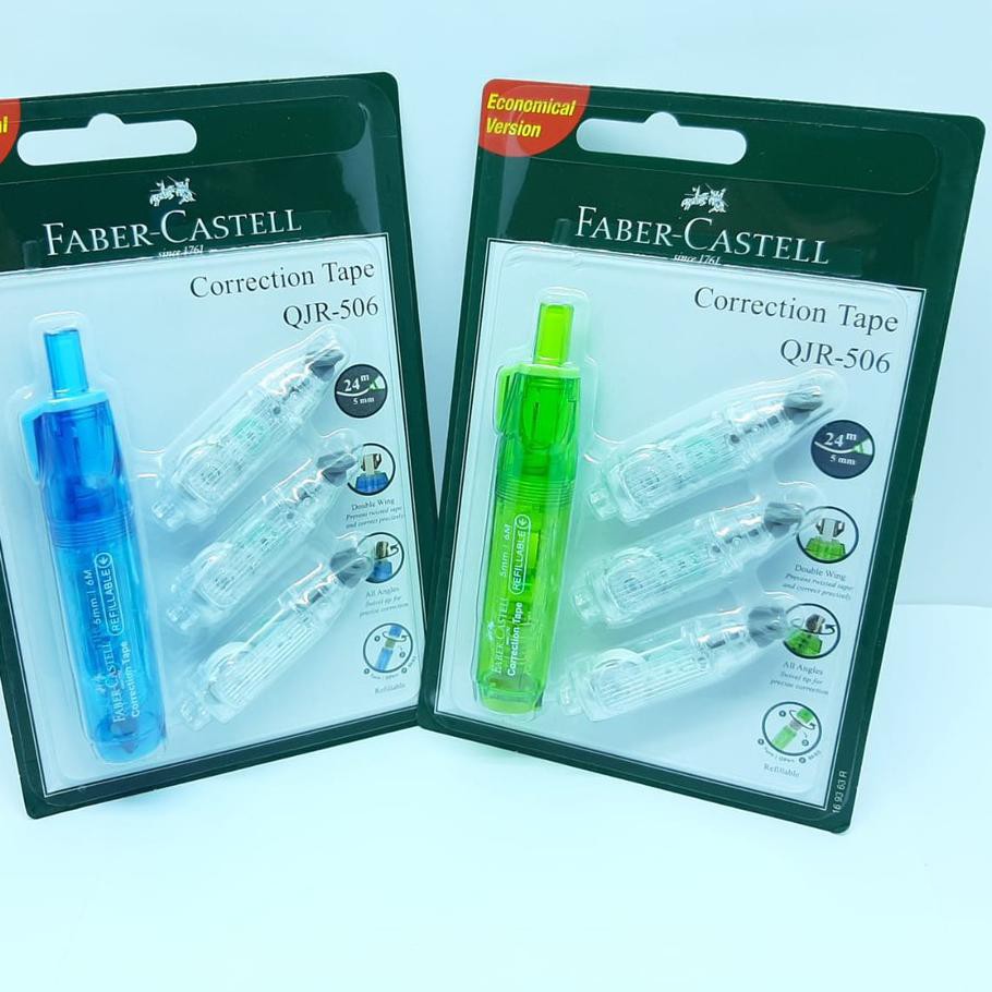

{{PROMO}} CORRECTION TAPE FABER CASTELL QJR-506 BARREL + 3 REFILL / CORRECTION TAPE / FABER CASTELL