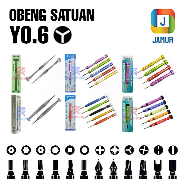 OBENG SATUAN OBENG Y 0.6 OBENG 0.6 OBENG REPARASI OBENG PEMBUKA OBENG SERVICE OBENG SCREWDRIVER