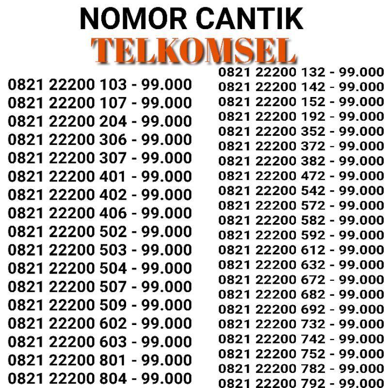 simpati nomor cantik 4g 22200 xxx