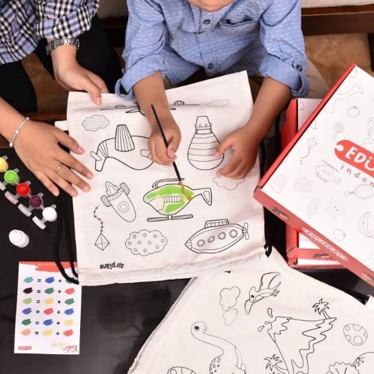 EDUPLAY MAINAN EDUKASI ANAK PAINTING KIT SERIES Melukis Mewarnai Cat Warna Edukasi Anak Balita Bayi