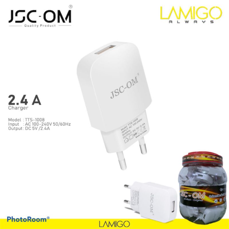 BATOK JSC OM DELL 2.4A ADAPTOR CHARGER JSC OM SINGLE PORT HARGA 1PCS