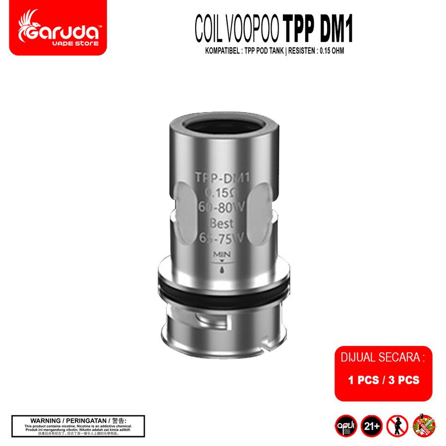 COIL TPP DM1 0.15 OHM TPP DM2 0.2 OHM BY VOOPOO COILS AUTHENTIC