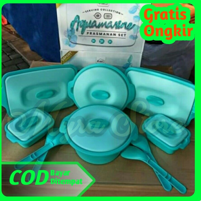 Saji Prasmanan - Aquamarine Prasmanan Set Tempat Makan Bpa Food Safe Microwave Safe