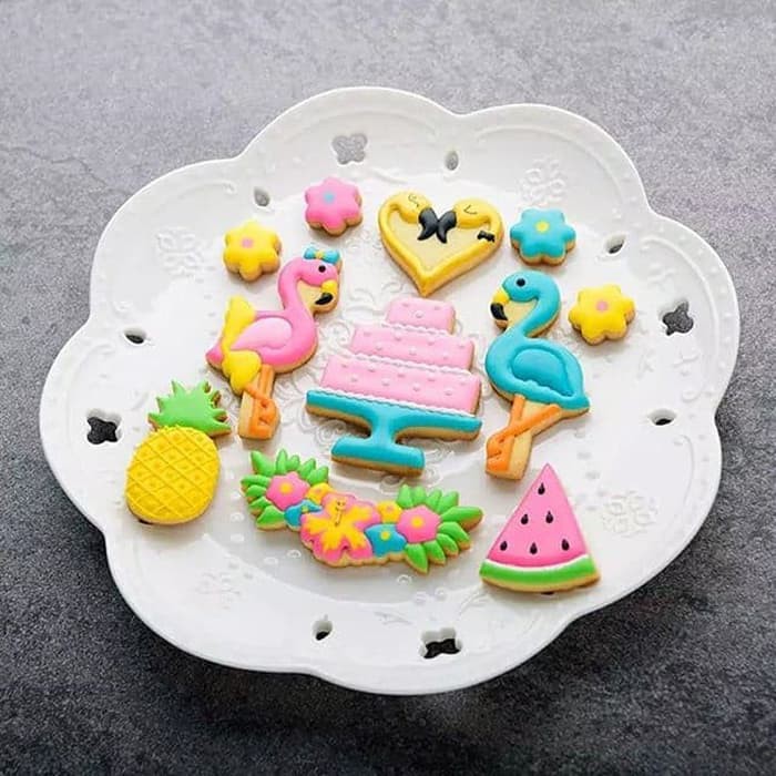 

8Pcs Set Cookies Cutter, Flamingo Pineapple Series