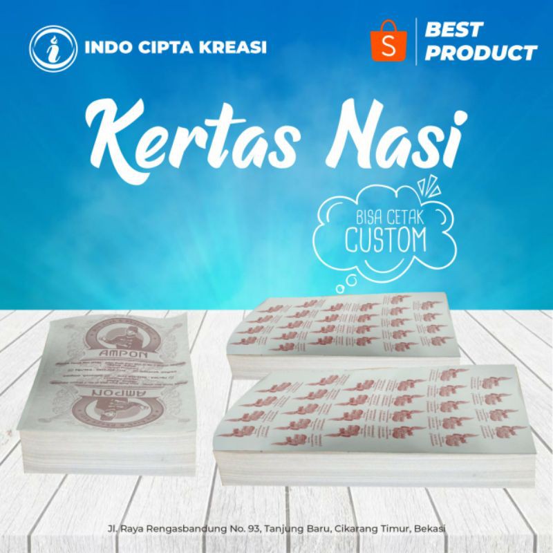 Jual Cetak kertas nasi padang / kertas bungkus | Shopee Indonesia
