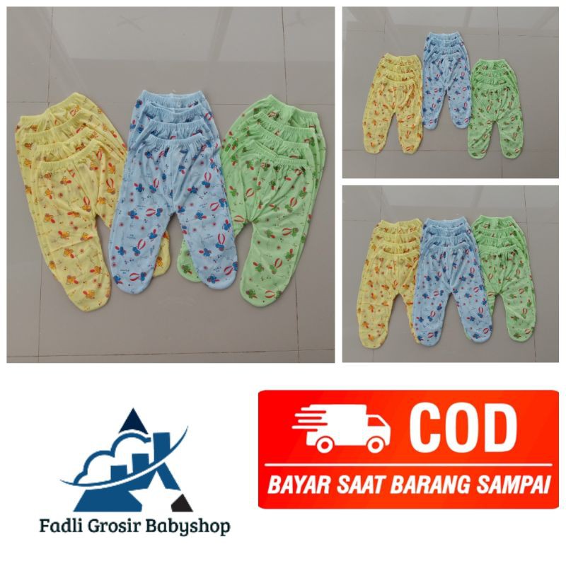 12 Pcs Celana Panjang Bayi Newborn Kaki Tutup