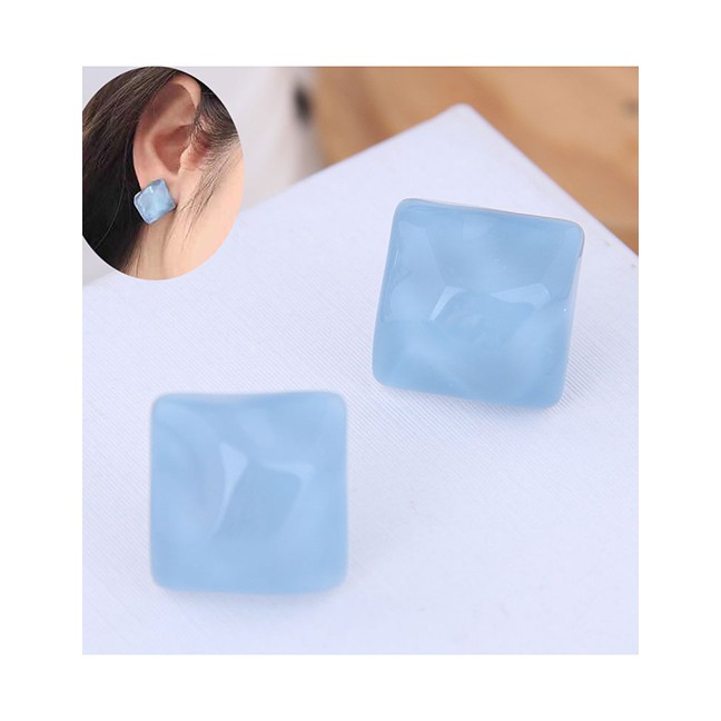 LRC Anting Tusuk Fashion Resin Square Earrings A58453