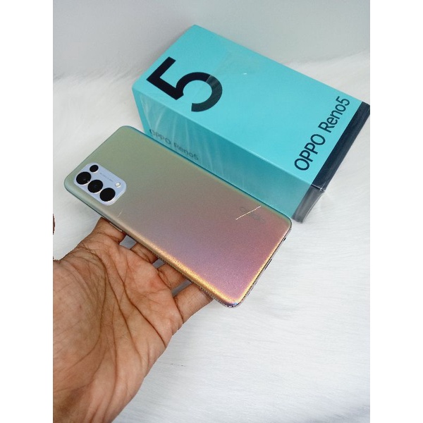 Oppo reno 5 128gb Second hp seken handphone bekas lengkap bisa cod banjarmasin murah lecet-1