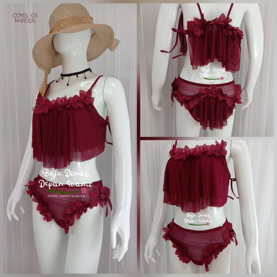 Kostum cosplay hot lingerie - Comel 03 BDDS - Baju dinas depan suami - Lingerie sexy BDDS