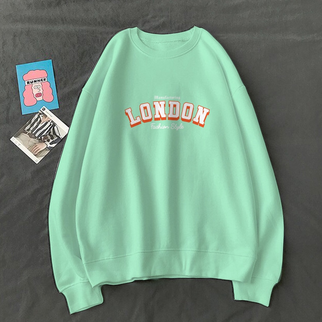 LONDON FASHION STYLE SWEATER TEBAL / SWEATER CREWNECK UNISEX