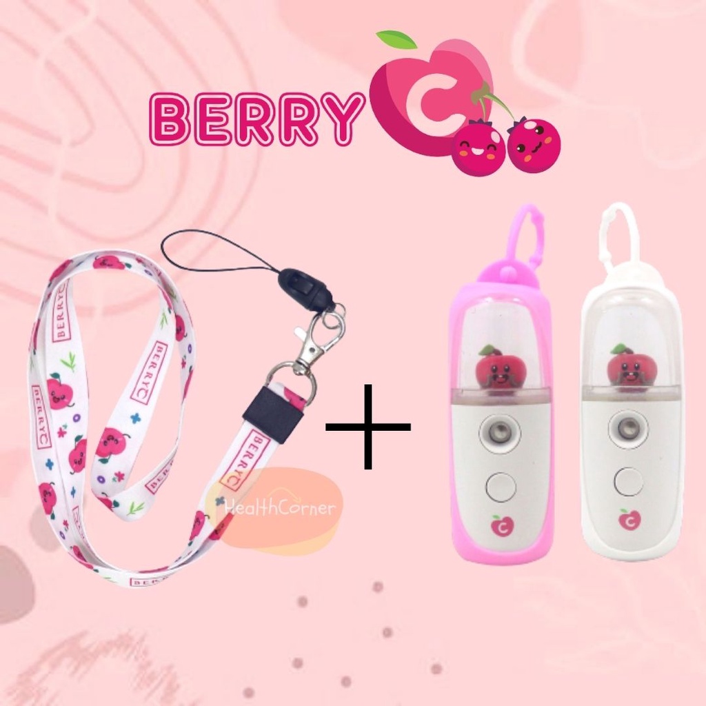 BerryC Silicon Case Untuk Nano Mist Spray dan BerryC Necklace Strap Lanyard Tali Kalung