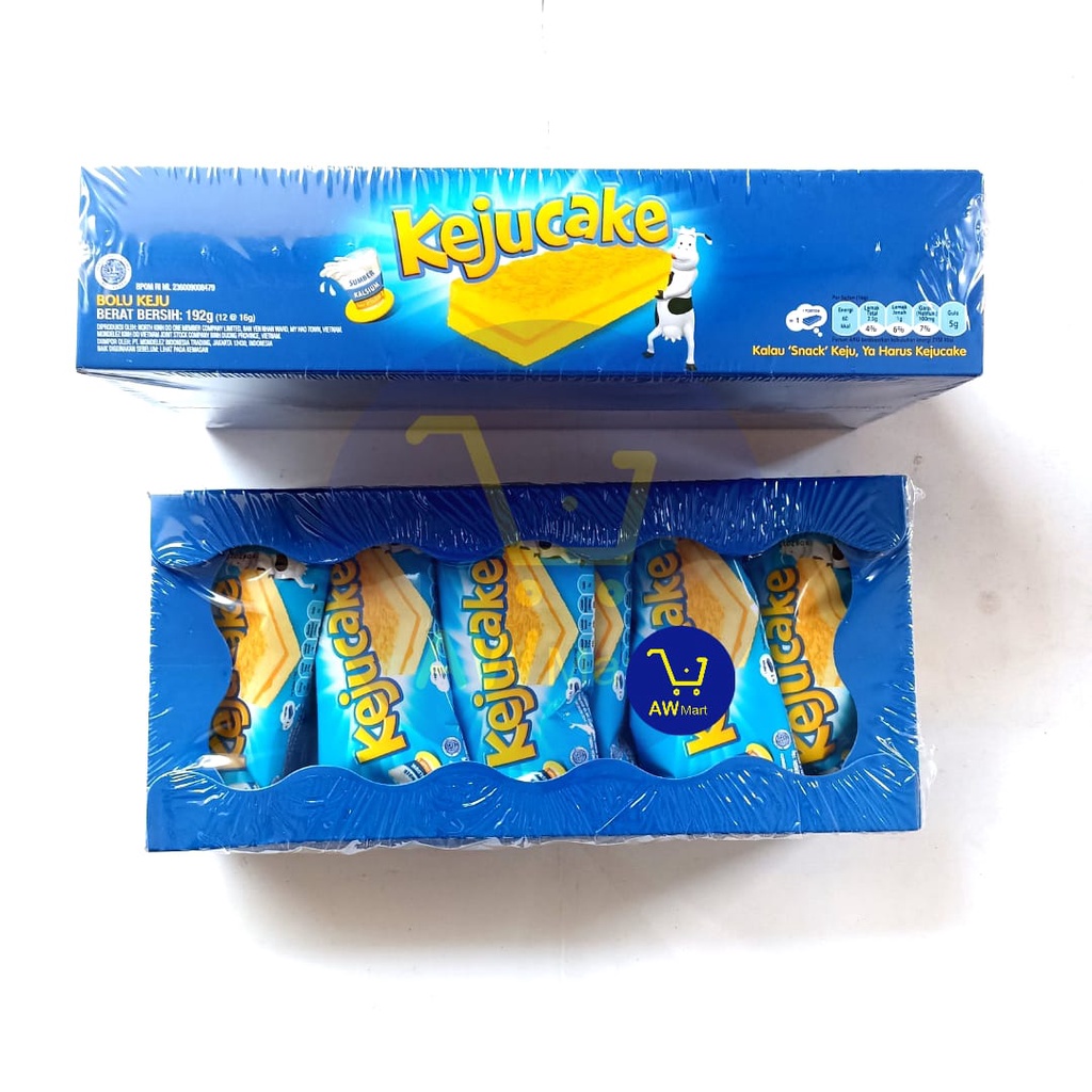 

KEJU CAKE 192 GRAM ( ISI 12PCS X 16 GRAM ) - BOLU KEJU CAKE