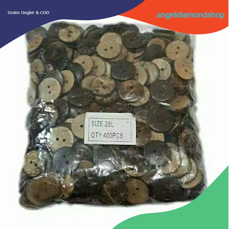 Isi 400 pcs - Diameter 18 mm Kancing Batok 18 mm