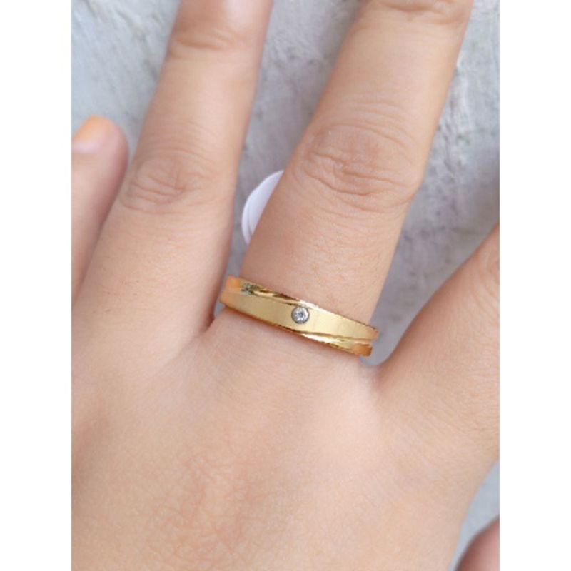 CINCIN CAUPLE TITANIUM GOLD MC 003 HARGA SATUAN YA KAKKK