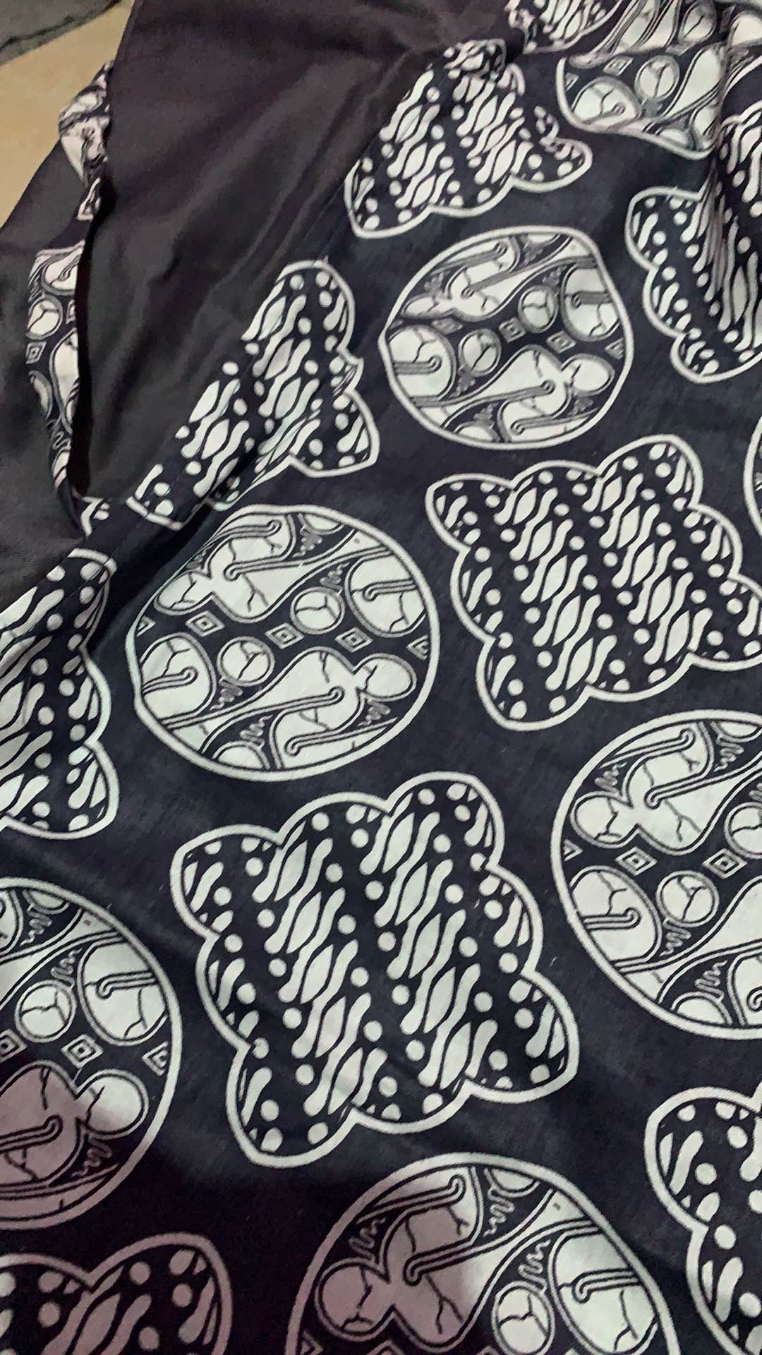 Atasan Batik Wanita Garteng Grey Resleting Belakang 6633