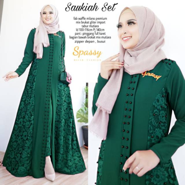 Saukiah Set ORI BERLABEL SPASSY ORI SPASSY