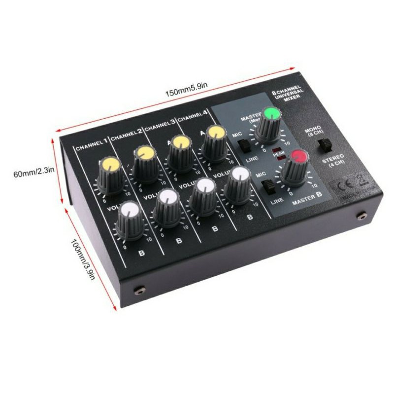 Mixer Karaoke 8 Channel Am-228 Ammoon Professional Console Karaoke