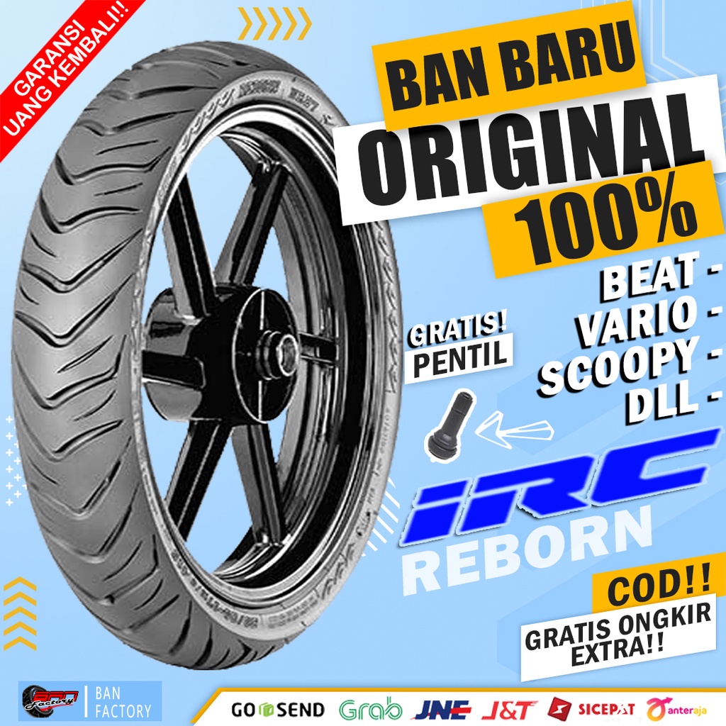 Ban Motor  IRC NR87 REBORN Ring 14 Tubeless Ban Tubles Depan Belakang Motor Matic Beat Vario Scoopy PCX AEROX Ring 14