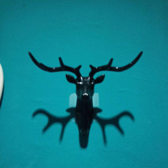 Doe Deer Key Hooks Stand Hanger Gantungan Kunci Dinding Tanduk Rusa
