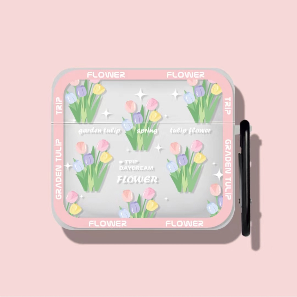 Casing Soft CASE Silikon Motif Bunga Untuk airpods 3 / 2 / 1 / Pro