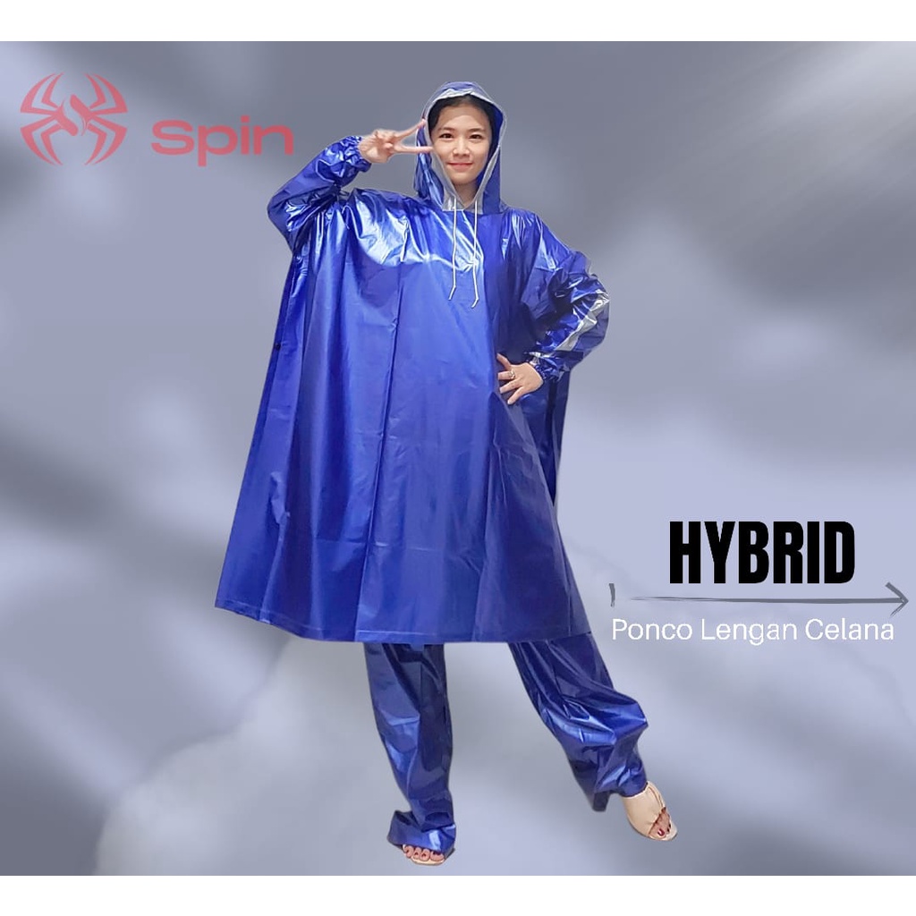 Jas Hujan Poncho Lengan Celana Size Jumbo Spin Hybrid